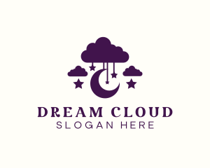 Moon Cloud Star logo design