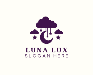 Moon Cloud Star logo design