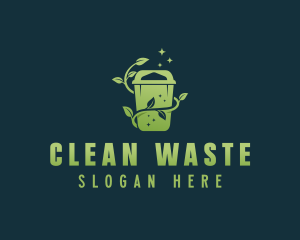 Leaf Trash Bin logo design