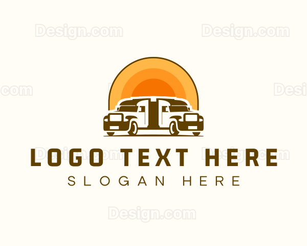 Sunset Logistic Truck Logo