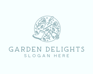 Gardening Backyard Landscaper logo design