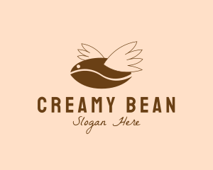 Flying Coffee Bean logo design