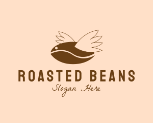 Flying Coffee Bean logo design