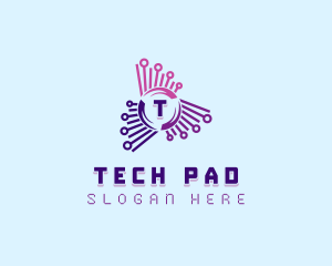 Cyberspace Tech Developer logo design