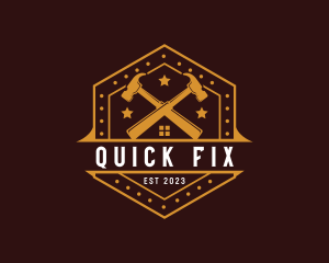 Hammer Fixing Carpentry logo design