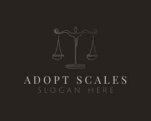 Antique Balance Scale logo design