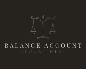 Antique Balance Scale logo design