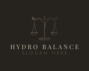 Antique Balance Scale logo design