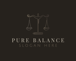 Antique Balance Scale logo design