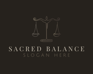 Antique Balance Scale logo design