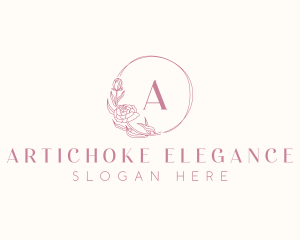 Elegant Peony Flower logo design