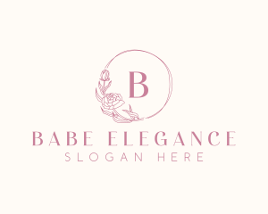 Elegant Peony Flower logo design