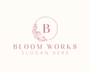 Elegant Peony Flower logo design