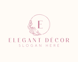 Elegant Peony Flower logo design