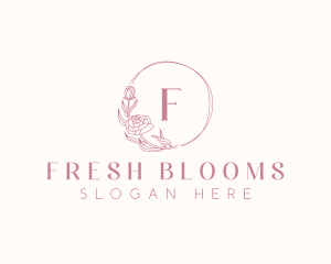 Elegant Peony Flower logo design