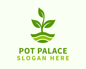 Gardening Soil Plant Logo