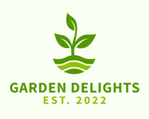 Gardening Soil Plant logo design