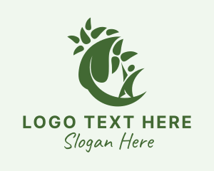 Evergreen - Vegan Leaf Organics logo design