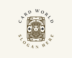 Queen Spade Card logo