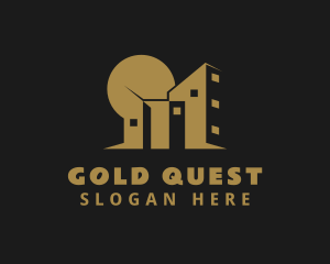 Gold Residential Building logo design