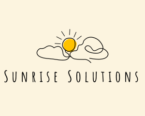 Sunrise Cloud Doodle logo design