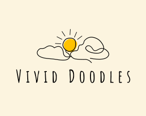 Sunrise Cloud Doodle logo design