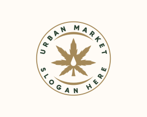 Marijuana Plant Extract Badge Logo