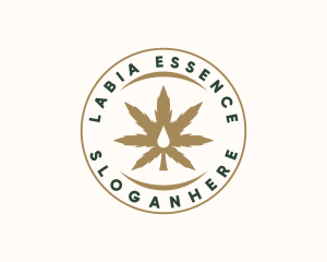 Marijuana Plant Extract Badge logo design