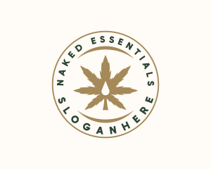 Marijuana Plant Extract Badge logo design