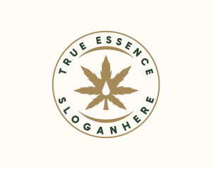 Marijuana Plant Extract Badge logo design