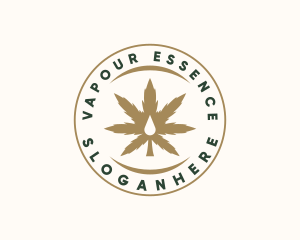 Marijuana Plant Extract Badge logo design