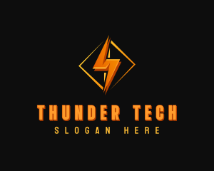 Electric Charge Thunder logo design