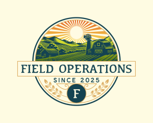 Wheat Farming Field logo
