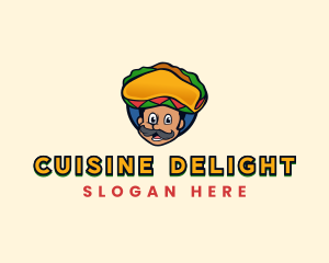 Mexican Taco Sombrero logo design