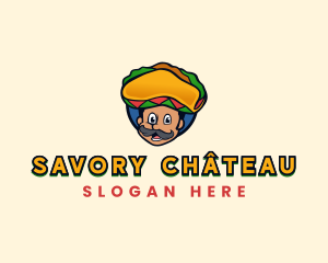 Mexican Taco Sombrero logo design