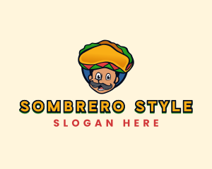 Mexican Taco Sombrero logo design