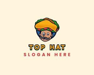 Mexican Taco Sombrero logo design