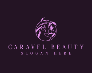 Flower Woman Beauty logo design