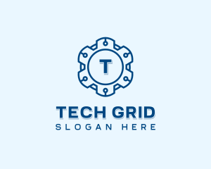 Circuit Tech Developer logo design