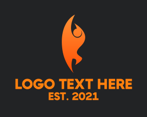 Flame Yoga Instructor  logo