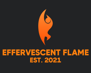 Flame Yoga Instructor  logo design