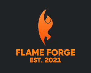 Flame Yoga Instructor  logo design