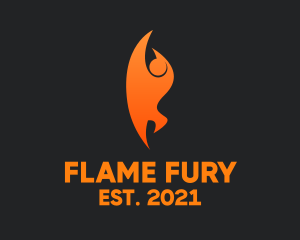 Flame Yoga Instructor  logo design