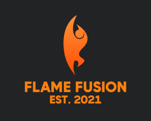 Flame Yoga Instructor  logo design