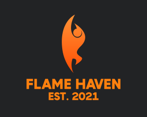 Flame Yoga Instructor  logo design