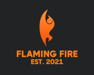 Flame Yoga Instructor  logo design