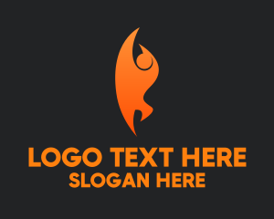 Flame Yoga Instructor  Logo