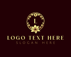 Luxury Flower Wreath logo