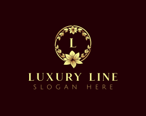 Luxury Flower Wreath logo design