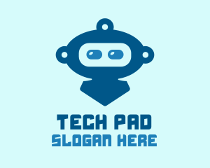 Blue Cute Robot logo design